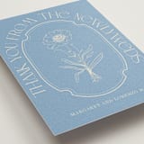 "Flora Arch" - Wedding Thank You Postcards in Cerulean by Baumbirdy - Detail