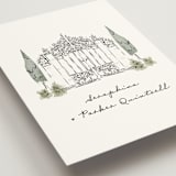 "Hand illustrated Garden Gate" - Wedding Thank You Postcards in Forest by Jackie Crawford - Detail