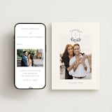 "Be With You" - Wedding Thank You Postcards in French by Design Lotus - FREE Wedding Website