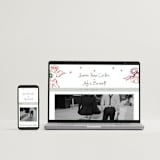 "Holidays ink doodles" - Wedding Thank You Postcards in Enchanted Holiday by Cass Loh - FREE Wedding Website