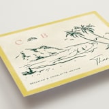 "Coastal Drift" - Wedding Thank You Postcards in Caribbean Citrus by Pixel and Hank - Detail