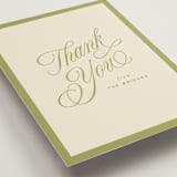 "rory" - Wedding Thank You Postcards in Olive by Ellen Schlegelmilch - Detail