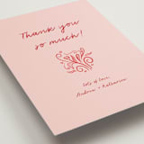 "Love in Bloom" - Wedding Thank You Postcards in Brick by Julia Liverton - Detail