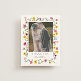 "Wildflower Wreath" - Wedding Thank You Postcards in Peony by Yaling Hou Suzuki - Front