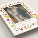 "Wildflower Wreath" - Wedding Thank You Postcards in Peony by Yaling Hou Suzuki - Detail