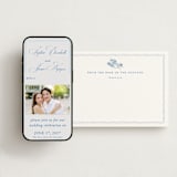 "Amalfi Blue" - Wedding Thank You Postcards in Blue Mist by Design Lotus - FREE Wedding Website