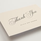 "Modern Romance" - Wedding Thank You Postcards in Almond by Eric Clegg - Detail