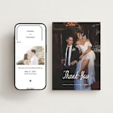 "Deluxe" - Wedding Thank You Postcards in Blueberry by Carolyn MacLaren - FREE Wedding Website