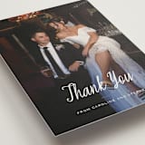 "Deluxe" - Wedding Thank You Postcards in Blueberry by Carolyn MacLaren - Detail