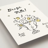"Amore Mio" - Wedding Thank You Postcards in Nero by Helena Vitto - Detail