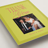 "Maximalist Poppies" - Wedding Thank You Postcards in Flamingo by Morgan Kendall - Detail