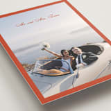 "Borders" - Wedding Thank You Postcards in Cherry by Ani Somi - Detail