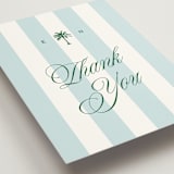 "Island Palm" - Wedding Thank You Postcards in Low Tide by Susan Zinader - Detail