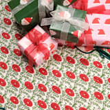 "Scalloped Blockprint Quilted Tree Skirt in Araminta Green" - Tree Skirts in green by Michelle Pham