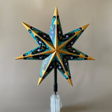 "Green and Gold Tree Topper" - Tree Toppers in green by Emily Morris