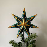"Green and Gold Tree Topper" - Tree Toppers in green by Emily Morris