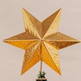 "Large Gold Star Tree Topper" - Tree Toppers in gold by Aahlada Chennupati