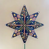 "Navy Woodland Tree Topper" - Tree Toppers in multicolor by Emily Morris