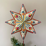 "Quilted Pattern Tree Topper" - Tree Toppers in multicolorassorted-colors by Emily Morris
