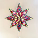 "Ref Floral Tree Topper" - Tree Toppers in red by Emily Morris