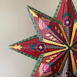 "Ref Floral Tree Topper" - Tree Toppers in red by Emily Morris