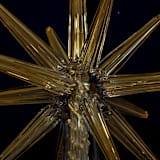 "Gold Glass Moravian Christmas Tree Star" - Tree Toppers in gold by Albrecht Art Glass