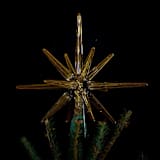 "Gold Glass Moravian Christmas Tree Star" - Tree Toppers in gold by Albrecht Art Glass