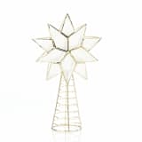 "Small Gold Capiz Shell Star Tree Topper" - Tree Toppers in white by Aahlada Chennupati