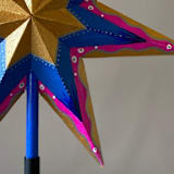 "Pink and Blue Tree Topper" - Tree Toppers in multicolor by Emily Morris