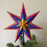 "Pink and Blue Tree Topper" - Tree Toppers in multicolor by Emily Morris