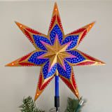 "Handpainted Tree Topper" - Tree Toppers in multicolor by Emily Morris