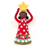 "Angel Tree Topper - Simone" - Tree Toppers in red by French Knot