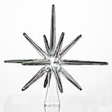"Platinum Glass Moravian Christmas Tree Star" - Tree Toppers in silver by Albrecht Art Glass