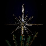"Platinum Glass Moravian Christmas Tree Star" - Tree Toppers in silver by Albrecht Art Glass