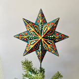 "Silver Leaves Topper" - Tree Toppers in multicolor by Emily Morris