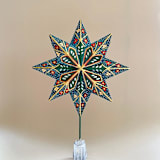 "Silver Leaves Topper" - Tree Toppers in multicolor by Emily Morris