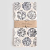 "Minimalist circles" - Tea Towel in Navy by Sabrin Deirani - Packaged Set