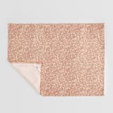 "Animal Dots" - Tea Towel in Tan by Michelle Fifis - Full Towel with Hanging Loop