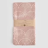 "Deco Arches" - Tea Towel in Pink by Hooray Creative - Packaged Set