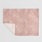 "Deco Arches" - Tea Towel in Pink by Hooray Creative - Full Towel with Hanging Loop