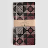 "Sketched Quilt" - Tea Towel in Rust by Alethea and Ruth - Packaged Set