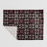 "Sketched Quilt" - Tea Towel in Rust by Alethea and Ruth - Full Towel with Hanging Loop
