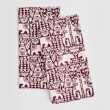 "Scandi Fauna" - Tea Towel in Peppermint by Jessie Steury - Tea Towel Pair
