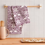 "Scandi Fauna" - Tea Towel in Peppermint by Jessie Steury - In Home