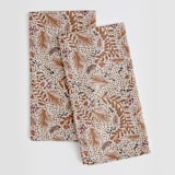 "Winter Berry" - Tea Towel in Brown by Nina Leth - Tea Towel Pair