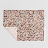 "Winter Berry" - Tea Towel in Brown by Nina Leth - Full Towel with Hanging Loop