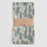 "Winter Play" - Tea Towel in Forest by Meggy Masters - Packaged Set
