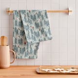 "Winter Play" - Tea Towel in Forest by Meggy Masters - In Home
