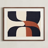 "Shifts" - Textile Art Print in Clay by Bethania Lima - Framed