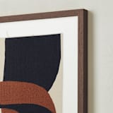 "Shifts" - Textile Art Print in Clay by Bethania Lima - Frame - Close Up